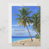 Boho Strand Bord Tropical Huwelijk Kaart (Achterkant)