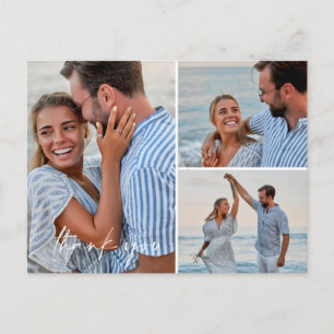 Boho Strand Foto Bruiloft Dankjewelanspostkaart Briefkaart