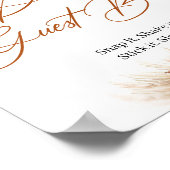 Boho strand koper floral greenery Photo Guest Book Poster (Hoek)