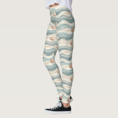 Boho Strand Schelpen Golven Leggings (Links)