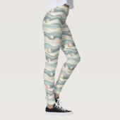 Boho Strand Schelpen Golven Leggings (Rechts)