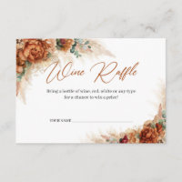 Boho strand terracotta greenery pampas Wine Raffle