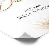 Boho strand tropisch terracotta koper Drankschildj Poster (Hoek)