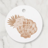 Boho Strand Zeeschelp Bruidsdouche Bedankjes Labels (Voorkant)