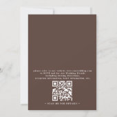 Boho-strand zeewaterverf Elegante QR-code trouwdag Kaart (Achterkant)