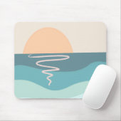 Boho strand zonsondergang muismat (Met muis)