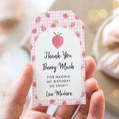 Boho Strawberry Berry Sweet Birthday Cadeaulabel