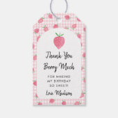 Boho Strawberry Berry Sweet Birthday Cadeaulabel (Voorkant)