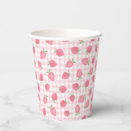 Boho Strawberry Berry Sweet Birthday Papieren Bekers