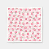 Boho Strawberry Berry Sweet Birthday Servet (Voorkant)