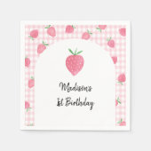 Boho Strawberry Berry Sweet Birthday Servet (Voorkant)