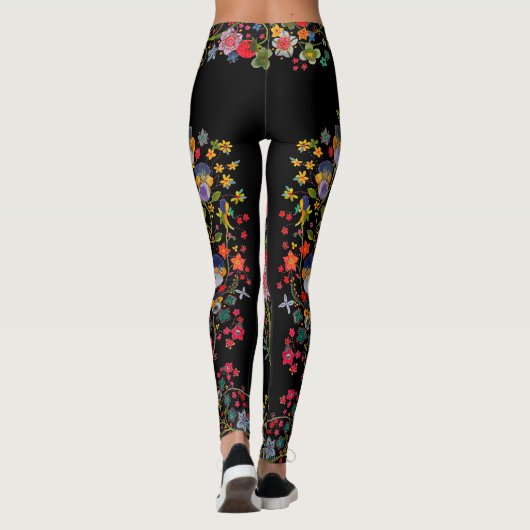 Boho Strawberry Floral Leggings (Achterkant)