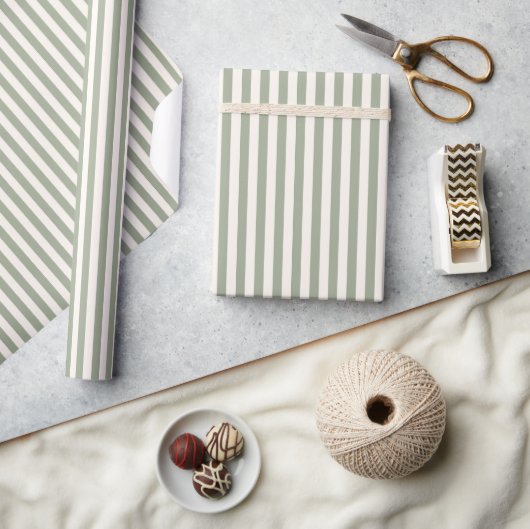 Boho streep gestreepte neutrale minimalistische be cadeaupapier (Crafts)