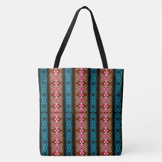 Boho Streep Tote Bag (Voorkant)