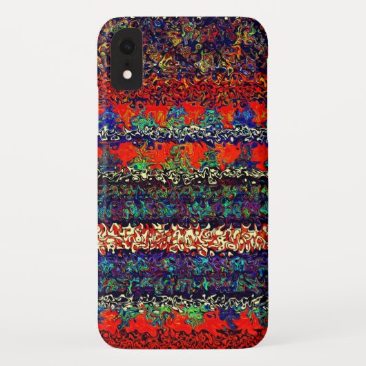Boho strepen op vuur Sinaasappel denim patroon Case-Mate iPhone Case (Achterkant)