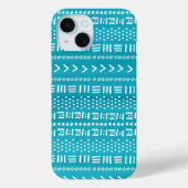 Boho strepen patroon Turquoise blauw Case-Mate iPhone Case (Achterkant)