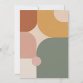 Boho Strepen Verjaardagsfeest – Mint & Oranje Kaart (Achterkant)