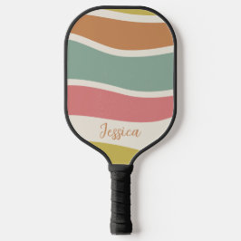 Boho Strip Patroon Aangepaste naam Pickleball Padd Paddle
