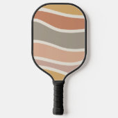 Boho Strip Pattern Custom Name Pickleball Paddle (Achterkant)