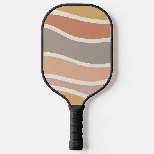 Boho Strip Pattern Custom Name Pickleball Paddle (Achterkant)