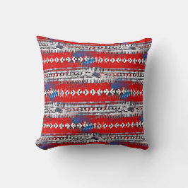 Boho Stripe 4 juli Rood Wit en Blauw Kussen