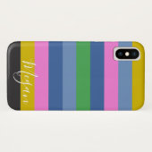 Boho Stripe Persoonlijke naam Case-Mate iPhone Case (Achterkant (horizontaal))