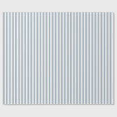 Boho Stripe Striped Coastal Minimalist Blue White Cadeaupapier (Vlak)