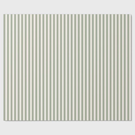 Boho Stripe Striped Neutral Minimalist Beige Sage Cadeaupapier (Vlak)