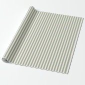 Boho Stripe Striped Neutral Minimalist Beige Sage Cadeaupapier (Uitgerold)