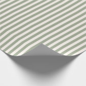 Boho Stripe Striped Neutral Minimalist Beige Sage Cadeaupapier (Hoek)