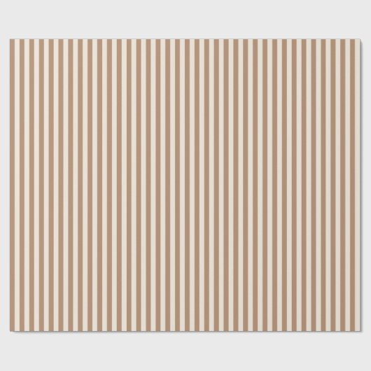 Boho Stripe Striped Neutral Minimalist Earth Tones Cadeaupapier (Vlak)