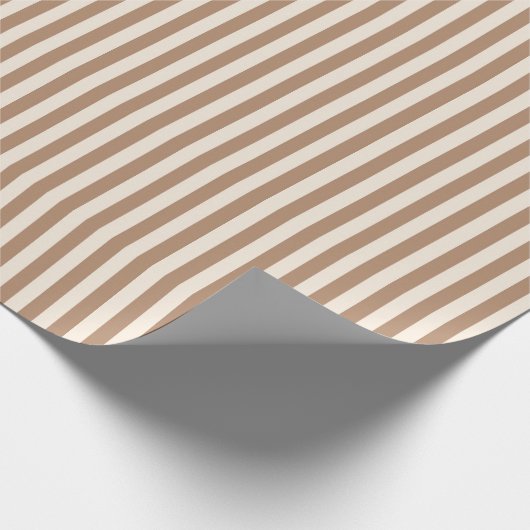 Boho Stripe Striped Neutral Minimalist Earth Tones Cadeaupapier (Hoek)