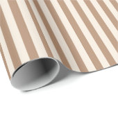 Boho Stripe Striped Neutral Minimalist Earth Tones Cadeaupapier (Rol Hoek)