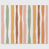 Boho Striped Wrapping Paper Cadeaupapier (Vlak)