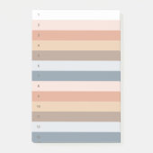Boho Stripes Numbered Post-it Notes (Voorkant)