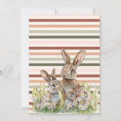 Boho Stripes Pastel Pasen Foto Feestdagenkaart (Achterkant)