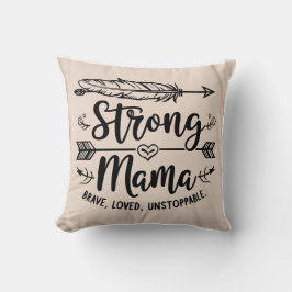 Boho 'Strong Mama' Veren & Pijlen Kussen