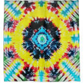 Boho Stropdas-geverfde Folk Art Vibrant Regenboog  Douchegordijn (Voorkant)