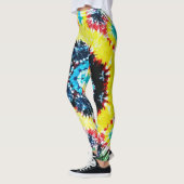 Boho Stropdas-geverfde Patroon Levendige regenboog Leggings (Links)