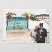 boho strtropisch strand , foto van bedankt en lief (Voorkant)