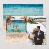 boho strtropisch strand , foto van bedankt en lief (Voorkant / Achterkant)