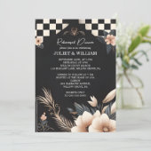 Boho Studio Creatief Geïllustreerd Repetitie Diner Kaart (Staand voorkant)