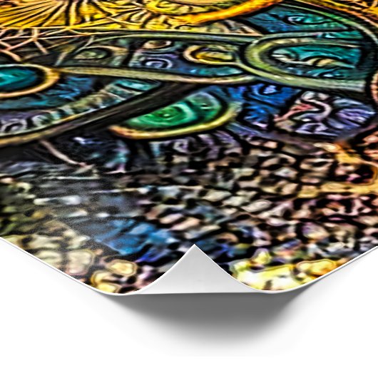 Boho Style Abstract Art Poster (Hoek)