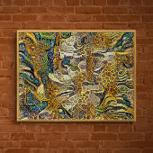 Boho Style Abstract Art Poster