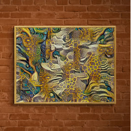 Boho Style Abstract Art Poster