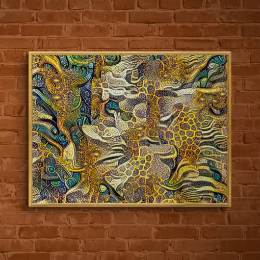 Boho Style Abstract Art Poster