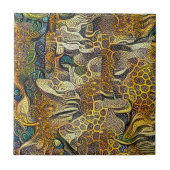 Boho Style Abstracte keramische tegel Tegeltje (Voorkant)