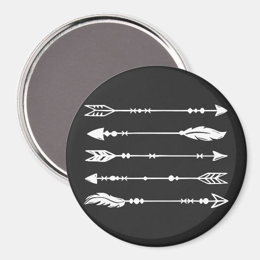 Boho Style Arrows in White Magneet (Voorkant / Achterkant)