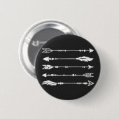 Boho Style Arrows in White Ronde Button 5,7 Cm (Voorkant /achterkant)