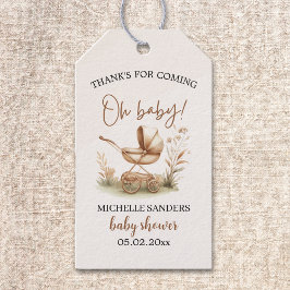 Boho Style Baby stroller neutral baby shower Cadeaulabel